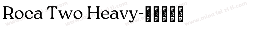 Roca Two Heavy字体转换
